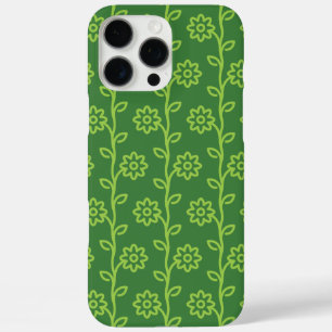 Coques iPhone 16 Pro Max Jardin à fleurs plates vertes Motif