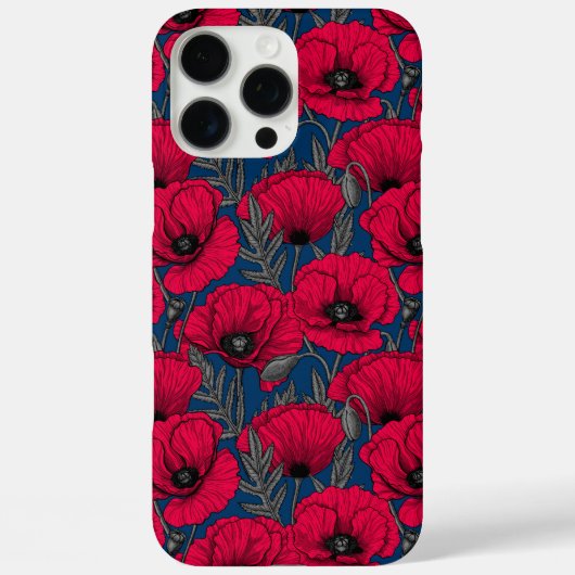 Coques Case-Mate iPhone Jardin à pavot nocturne (Verso)