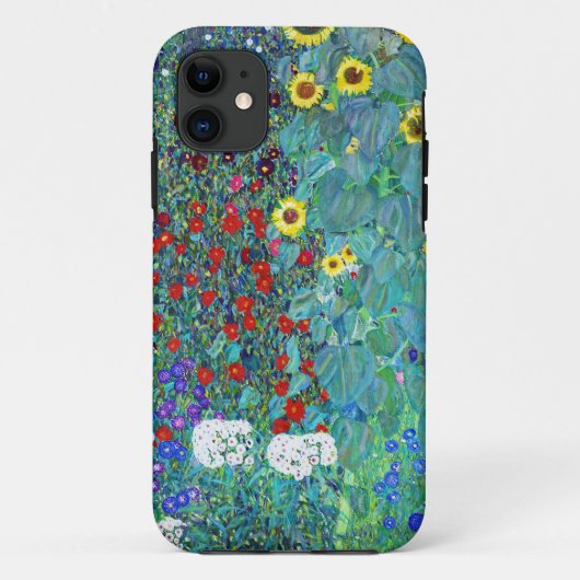Coques Case-Mate iPhone Jardin agricole avec tournesol par Gustav Klimt (Dos)