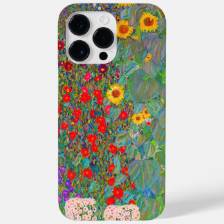 Coque Pour Pour iPhone 14 Pro Max Jardin agricole de Gustav Klimt avec tournesols