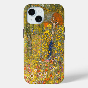 Coque Pour iPhone 15 Jardin agricole Gustav Klimt avec Crucifix