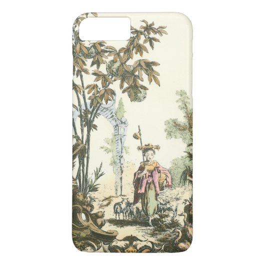 Coques Case-Mate iPhone Jardin asiatique avec femme et animaux (Dos)