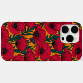 Coques Case-Mate iPhone Jardin aux coquelicots rouges (Verso (horizontal))
