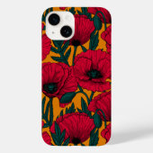 Coques Case-Mate iPhone Jardin aux coquelicots rouges (Verso)