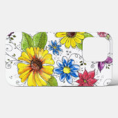 Coques Case-Mate iPhone Jardin aux fleurs blanches (Verso (horizontal))