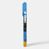 Coques Case-Mate iPhone Jardin bleu Populaire Fleur Ciel doré avec Monogra (Verso / Gauche)