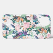 Coques Case-Mate iPhone Jardin botanique blanc Fleurs et oiseaux (Verso (horizontal))