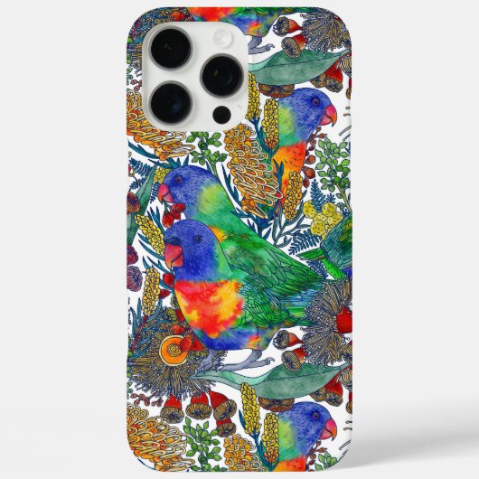Coques Case-Mate iPhone Jardin botanique Rainbow Lorikeet (Verso)