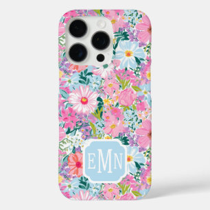 Coques iPhone 16 Pro Jardin Coloré Moderne Monogrammé