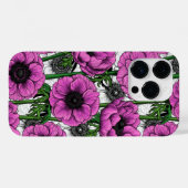 Coques Case-Mate iPhone Jardin d'anémone rose (Verso (horizontal))