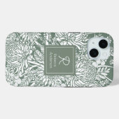 Coques Case-Mate iPhone Jardin de campagne australien personnalisé - Sage (Verso (horizontal))