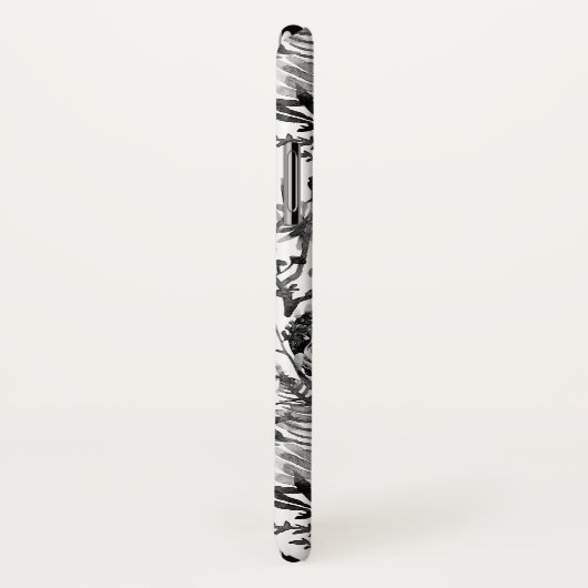 Coques Case-Mate iPhone Jardin de crâne d'aquarelle (Dos/Droite)