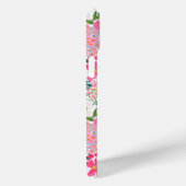 Coques Case-Mate iPhone Jardin de fleurs coloré moderne monogrammé (Verso / Droite)