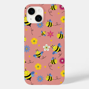 Coque Pour iPhone 14 Jardin de fleurs d'abeilles douces