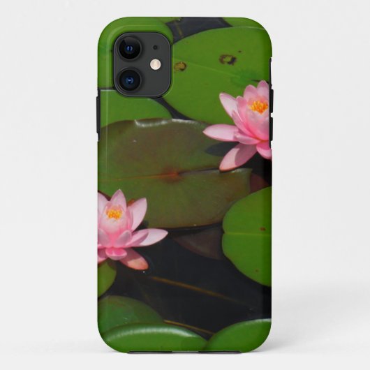 Coques Case-Mate iPhone Jardin de fleurs de laine d'eau de lotus rose, (Dos)