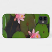 Coques Case-Mate iPhone Jardin de fleurs de laine d'eau de lotus rose, (Dos (Horizontal))