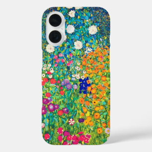 Coques iPhone 16 Jardin de fleurs, Gustav Klimt