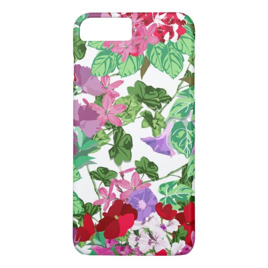 Coques Case-Mate iPhone Jardin de fleurs vertes d'été (Dos)