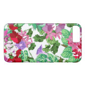 Coques Case-Mate iPhone Jardin de fleurs vertes d'été (Dos (Horizontal))