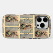 Coques Case-Mate iPhone Jardin de lapin de Pâques Design floral (Verso (horizontal))