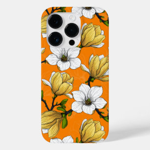 Coque Pour iPhone 14 Pro Jardin de Magnolia en jaune