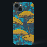 iPhone 13 Coque Jardin de millefeuille d'or avec l'arrière - plan<br><div class="desc">Les fleurs de millefeuille d'or ponctuent cette belle scène de jardin. L'arrière - plan bleu tient également un signe du feuille dispersé partout. Il est comme regarder une photo d'oeil magique excepté beaucoup plus d'amusement !</div>