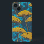 iPhone 13 Coque Jardin de millefeuille d'or avec l'arrière - plan<br><div class="desc">Les fleurs de millefeuille d'or ponctuent cette belle scène de jardin. L'arrière - plan bleu tient également un signe du feuille dispersé partout. Il est comme regarder une photo d'oeil magique excepté beaucoup plus d'amusement !</div>