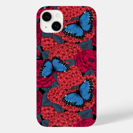 Coques Case-Mate iPhone Jardin de morpho bleu (Verso)