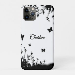 Case-Mate iPhone Case Jardin de papillons gris personnalisé