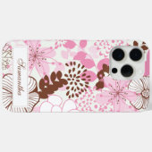 Coques Case-Mate iPhone Jardin de printemps Brown et rose (Verso (horizontal))
