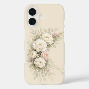Coques iPhone 16 Jardin de roses à l'aquarelle pour un style intemp