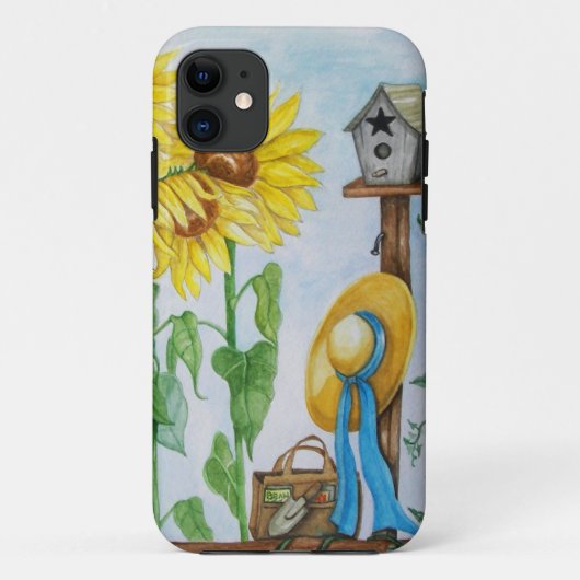 Coques Case-Mate iPhone Jardin de Sunflower (Dos)