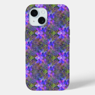 Coque Pour iPhone 15 Jardin de violettes......