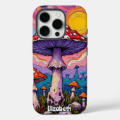 Coques Case-Mate iPhone Jardin des champignons psychédéliques (Verso)