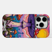 Coques Case-Mate iPhone Jardin des champignons psychédéliques (Verso (horizontal))