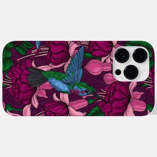 Coques Case-Mate iPhone Jardin des colibris (Verso (horizontal))