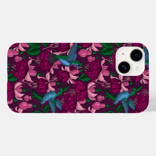 Coques Case-Mate iPhone Jardin des colibris (Verso (horizontal))