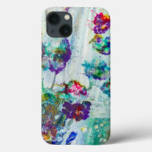 Coques Case-Mate iPhone Jardin des colibris Peinture abstraite (Verso)