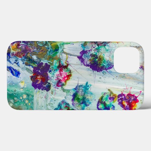 Coques Case-Mate iPhone Jardin des colibris Peinture abstraite (Verso (horizontal))