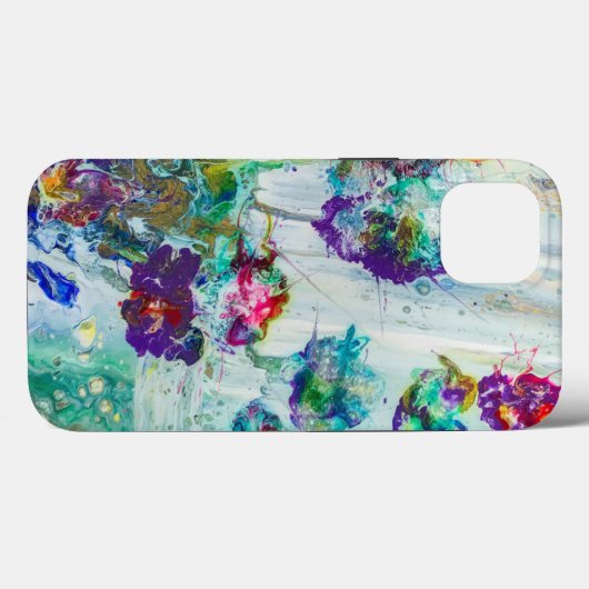 Coques Case-Mate iPhone Jardin des colibris Peinture abstraite (Verso (horizontal))