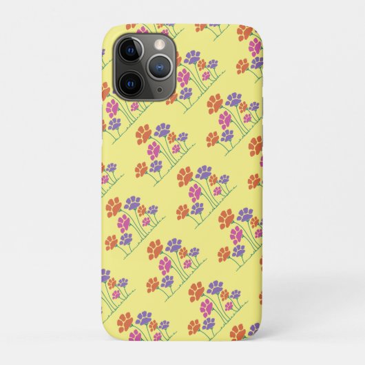 Coques Case-Mate iPhone Jardin des fleurs Pawprint (Dos)