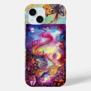 COQUE POUR iPhone 15 JARDIN DES OMBRES PERDUES, ESCALIERS MYSTIQUES