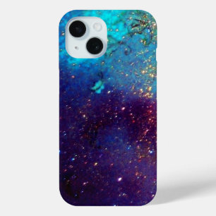 Coque Pour iPhone 15 JARDIN DES OMBRES PERDUES -Turquase Bleue