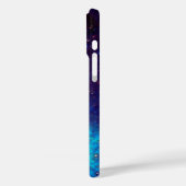 Coques Case-Mate iPhone JARDIN DES OMBRES PERDUES - Turquase Bleue Monogra (Verso / Gauche)