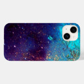 Coques Case-Mate iPhone JARDIN DES OMBRES PERDUES -Turquoise Bleu (Verso (horizontal))