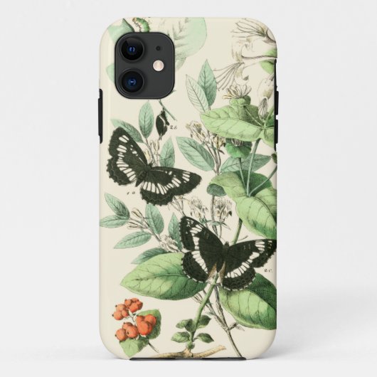 Coques Case-Mate iPhone Jardin des papillons et des fleurs (Dos)
