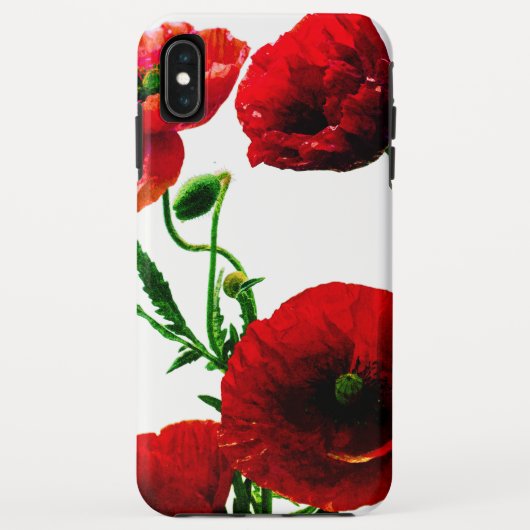 Coques Case-Mate iPhone Jardin d'été de printemps des fleurs de pavot à fl (Dos)