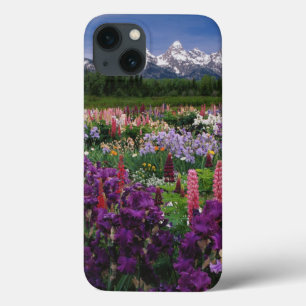 Coques Pour iPhone Jardin d'iris et de lupins et chaîne Teton,
