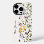 Coques Case-Mate iPhone Jardin Fleur sauvage de nom personnalisé (Verso)