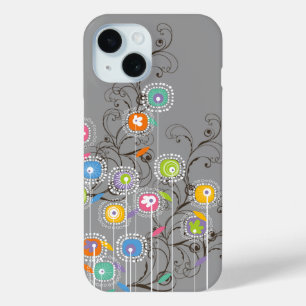 Coque Pour iPhone 15 Jardin Fleur super coloré Whimsical Art Floral